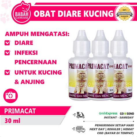 Jual Obat Diare Primacat Kucing Anjing Anak Kitten Dewasa Sakit Mencret