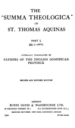 The “summa Theologica” Of St Thomas Aquinas Part I 10 Vols Online