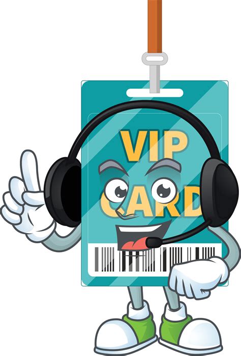 Cartoon Character Of Vip Pass Card 21604739 Vector Art At Vecteezy