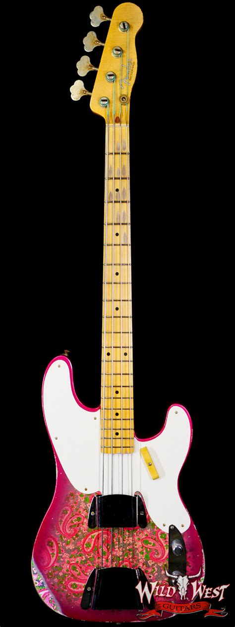 2022 Fender Custom Shop Ltd 51 Precision Bass 1951 P Bass Relic Aged Pink Paisley Guitars