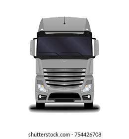 Realistic Truck Front View Stock Vector (Royalty Free) 754426708 ...