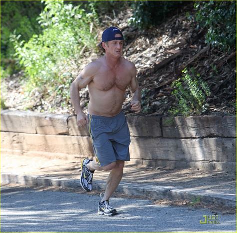 Sean Penn Shirtless Jogging In Malibu Photo 2532804 Sean Penn