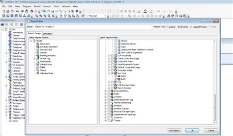 Creating Data Model Report From Erwin