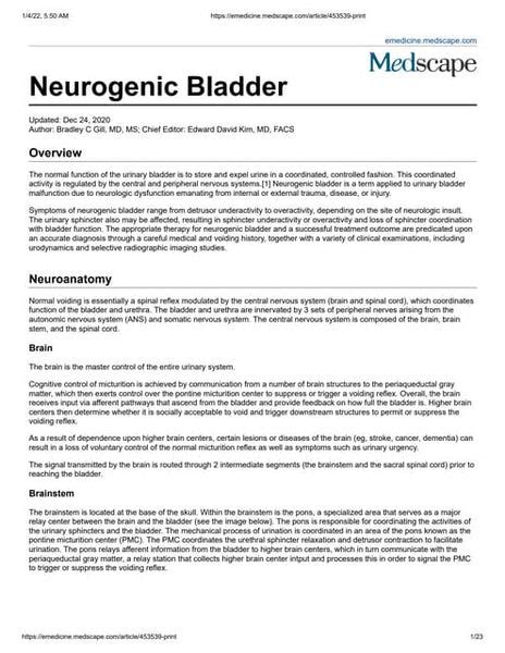 Neurogenic bladder