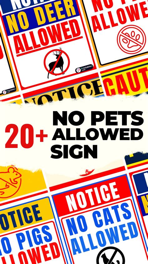 20+ No Pets Allowed Sign | Download Printable FREE PDFs