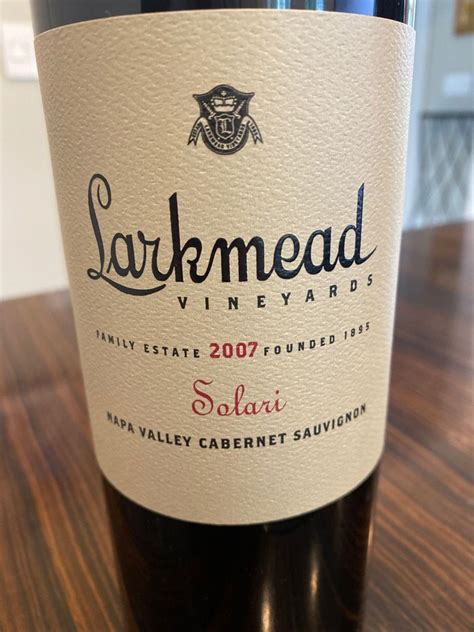 Larkmead Vineyards Cabernet Sauvignon Solari Usa California