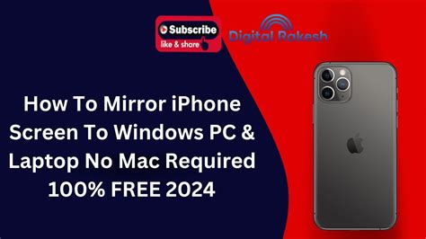 How To Mirror IPhone Screen To Windows PC Laptop No Mac Required 100