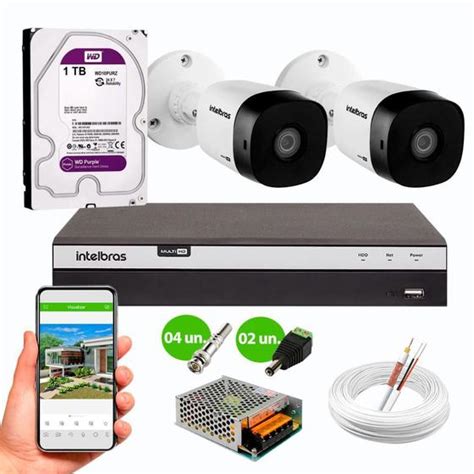 Kit 2 Câmeras de Segurança Intelbras VHL 1220 B Full HD 1080p 20m Infra