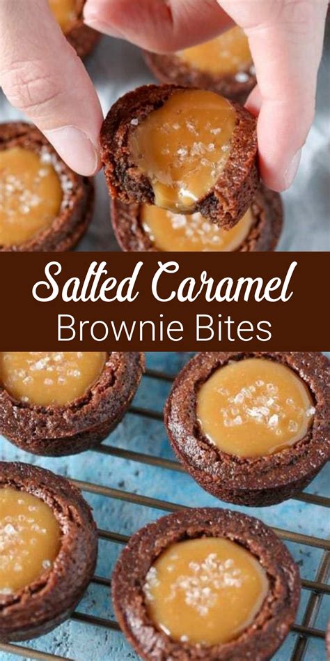 Salted Caramel Brownie Bites Recipe Cucinadeyung