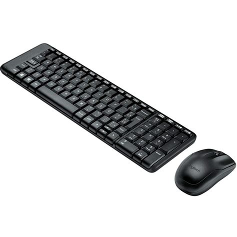 Kit Teclado E Mouse Logitech MK220 Wireless ABNT2 Preto Cavuca