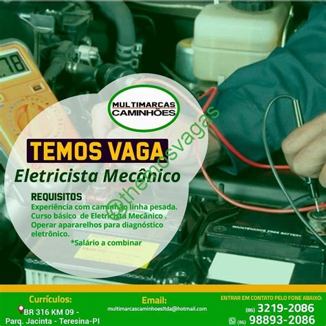 Eletricista Mec Nico Teresina Pi Vaga S Themos Vagas