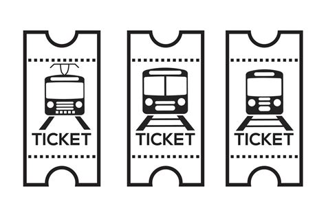 Train ticket icon, vector 6459693 Vector Art at Vecteezy