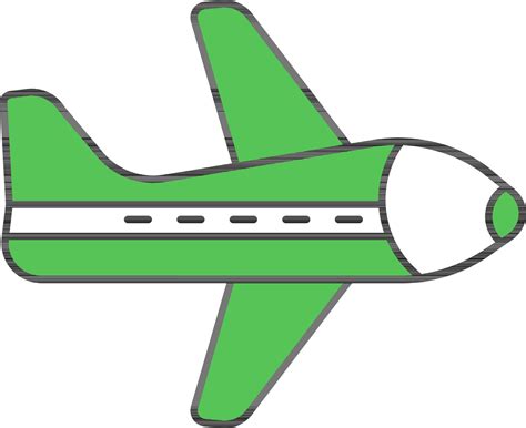 Airplane Icon In Green And White Color Vector Art At Vecteezy