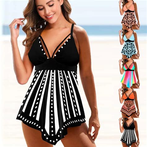 Traje De Ba O Tankini De Temperamento Para Mujer Conjunto De Bikini Popular Sexy Para Mujer