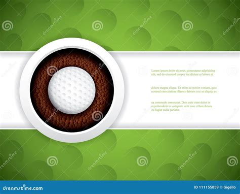 Vector Illustration of a Golf Ball in the Hole Stock Vector ...