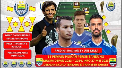 Pemain Pilihan Persib Prediksi Best Line Up Persib Bandung Musim