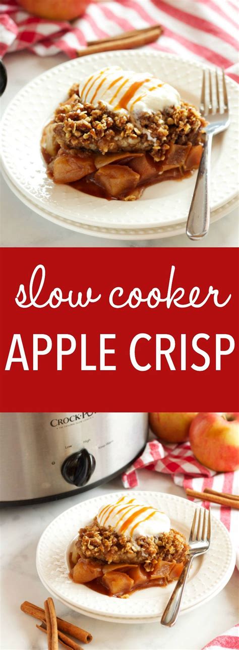 Easy Slow Cooker Apple Crisp Recipe