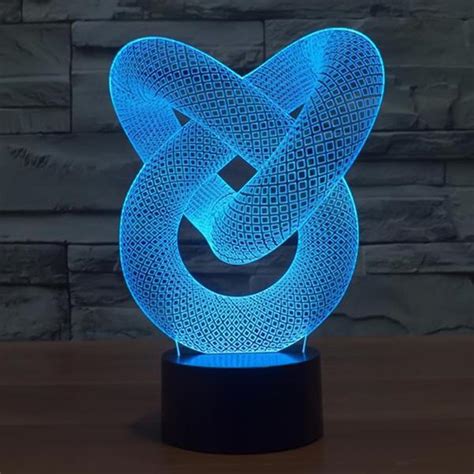 Love Knot 3d Optical Illusion Led Lamp Hologram The Yoga Mandala