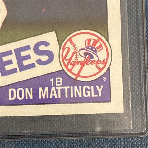 1985 Topps Don Mattingly New York Yankees 665 Error Baseball Card EBay