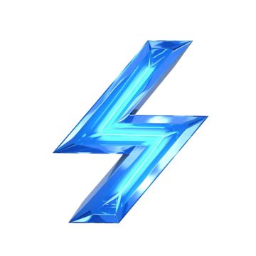 Blue Arrow Lightning D Render Blue Arrow Lightning Png Transparent