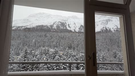 Ausblick Aus Dem Doppelzi Hotel Laudinella St Moritz