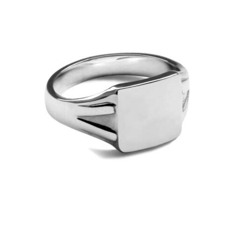 Square Signet Ring 925 Sterling Silver 10x10mm Uk Made Hm Bespoke Solid