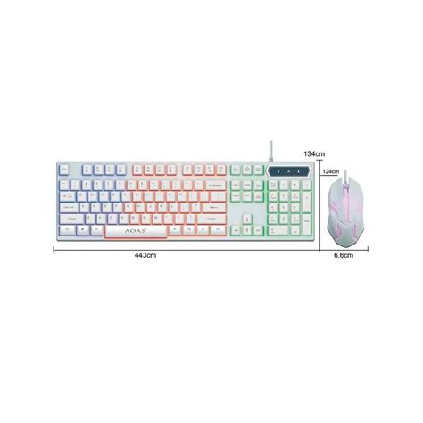 Ripley TECLADO Y MOUSE GAMING RETROILUMINADO LUCES RGB BLANCO M 400