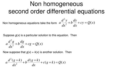 PPT First Order Linear Differential Equations PowerPoint Presentation