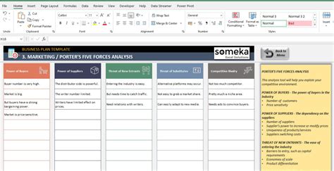 Business Plan Template Excel Template Summarize Key Drivers Step-by-step Guide to Prepare ...