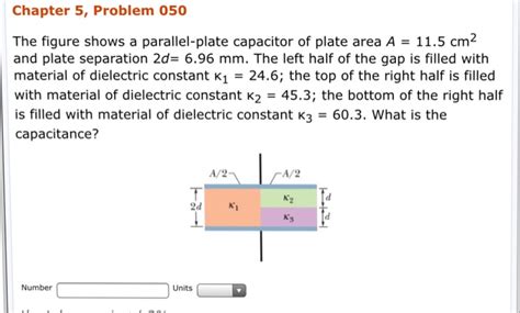 Solved The Figure Shows A Parallel Plate Capacitor Of Plate Chegg