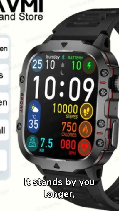 2024 Outdoor Military 3atm Waterproof Smart Watch Men 420mah Battery Heart Rate Sports Fitness