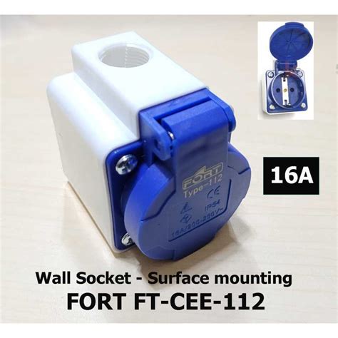 Jual WALL SOCKET FORT FT CEE 112 2P 16A SURFACE MOUNTING Stop