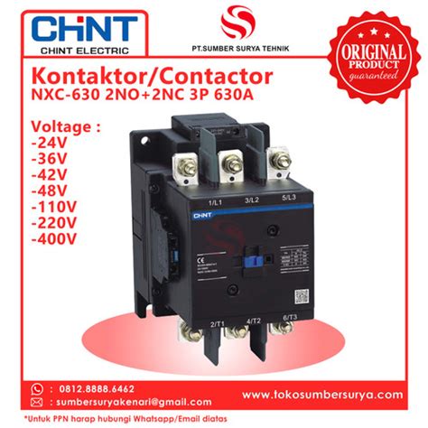 Jual Kontaktor Contactor NXC 630 NXC630 3P 630A 335kW CHINT 24V