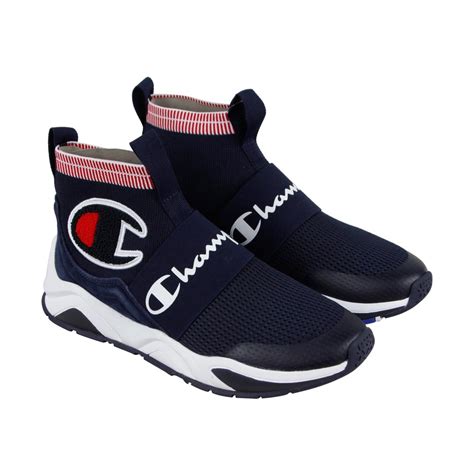 Champion - Champion Rally Pro Mens Blue Textile Athletic Slip On Training Shoes - Walmart.com ...