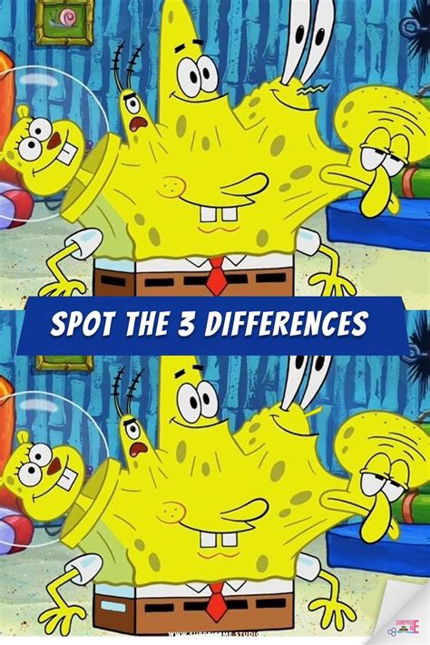 Can You Find The Difference Spongebob Puzzle Quiz And Brain Teasers For