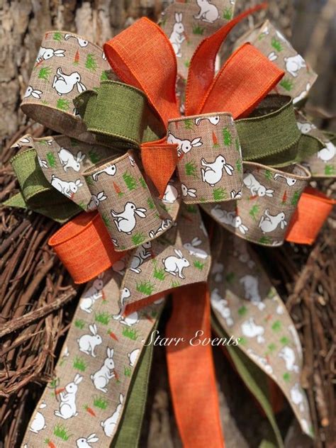 Diy Wreath Bow Burlap Easter Wreath Easter Wreaths Christmas Tree