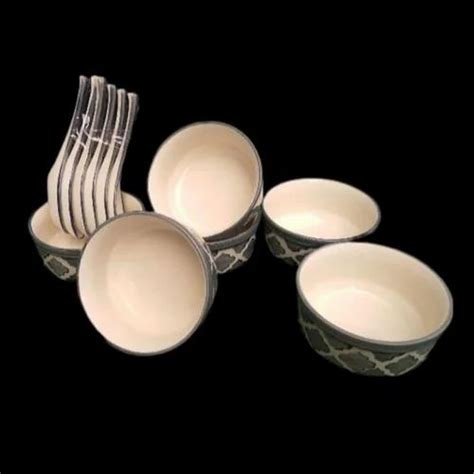 Ceramic Soup Bowl Spoon Set at Rs 265/set | Ceramic Soup Bowl With ...