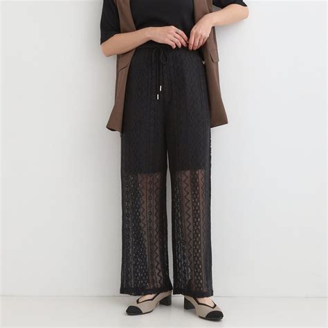 キューティーブロンド Cutie Blonde セットアップ可クラフトレースイージーパンツ ブラック ファッション通販