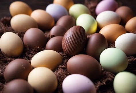 Premium Photo Indulge In Decadent Delights Tempting Chocolate Eggs