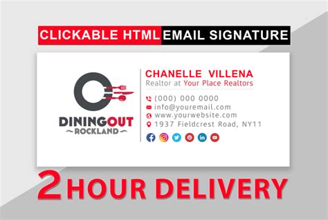 Design A Clickable Html Email Signature By Nahidas Fiverr