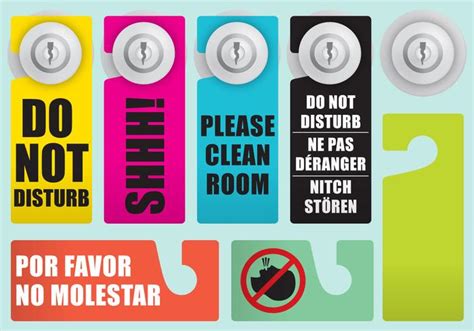 Do Not Disturb Door Signs 94037 Vector Art at Vecteezy