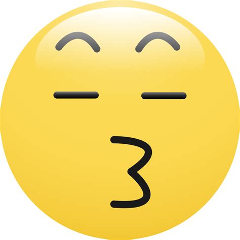 Whistling face emoticon. 24347830 PNG