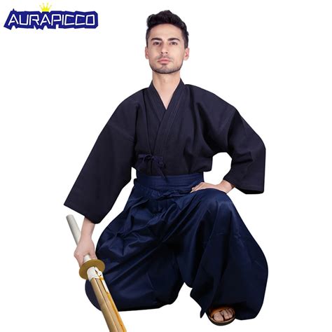 Men-s-Kendo-Suit-Japanese-Samurai-Costume-Kendo-Hakama-Aikido-Judo ...