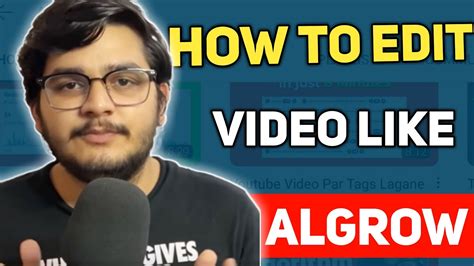 How To Edit Video Like Algrow In Mobile Algrow Video Editing YouTube