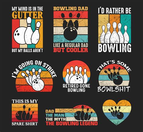 Bowling T shirt Design Bundle, Vector Bowling T shirt design, Bowling ...