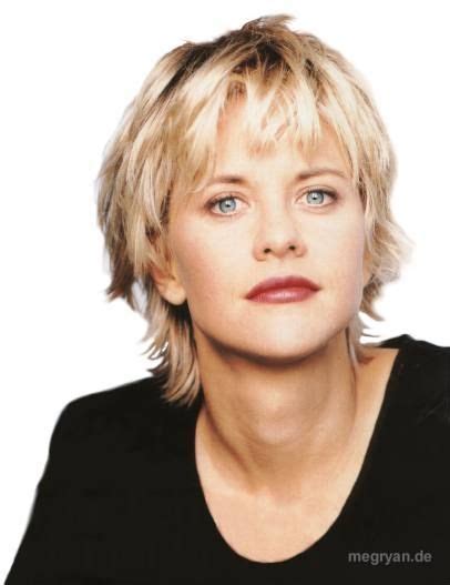 Hairstyle With Choppy Layers Meg Ryan Messy Short Hair Short Shag