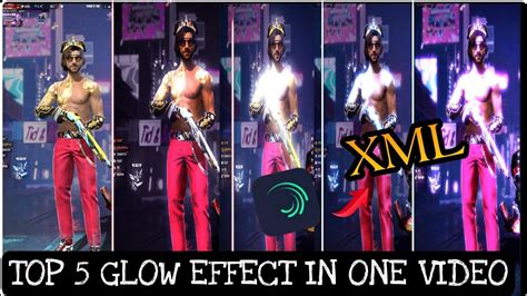 Top 5 Glow Effect In Alight Motion Tutorial FF Lobby Edit Free Fire