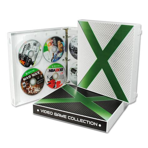 Xbox Themed Game Case | Holds 80 Video Games - Metal Rings