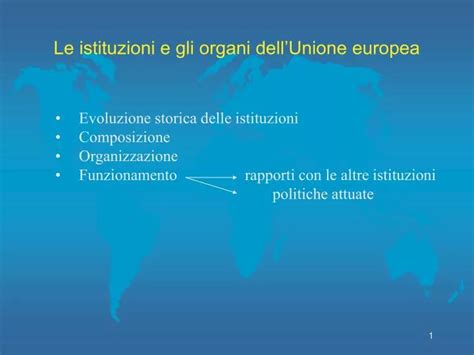 Ppt Le Istituzioni E Gli Organi Dellunione Europea Powerpoint