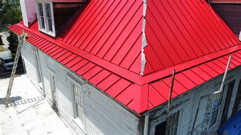 Standing Seam Metal Red Crosby Roofing And Seamless Gutters